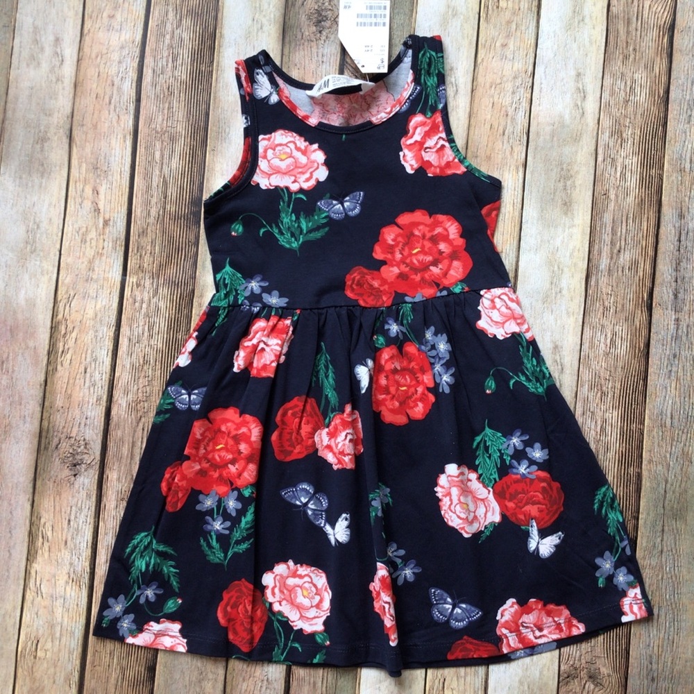 NWT H&M Floral Rose Tank Dress
